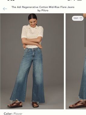 Pilcro Mid-Rise Flare Jeans